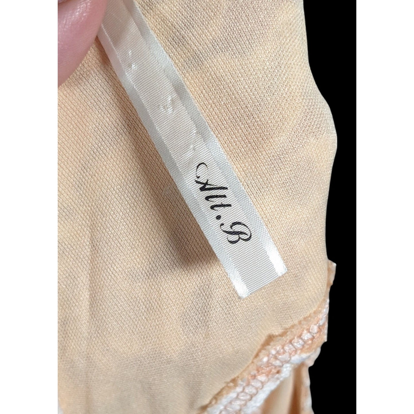 Alt. B Peach And White Floral Keyhole Open Back Bodycon Dress