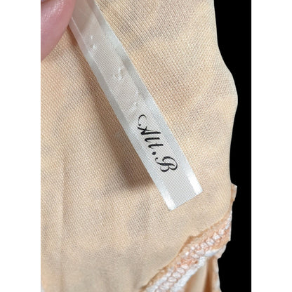 Alt. B Peach And White Floral Keyhole Open Back Bodycon Dress