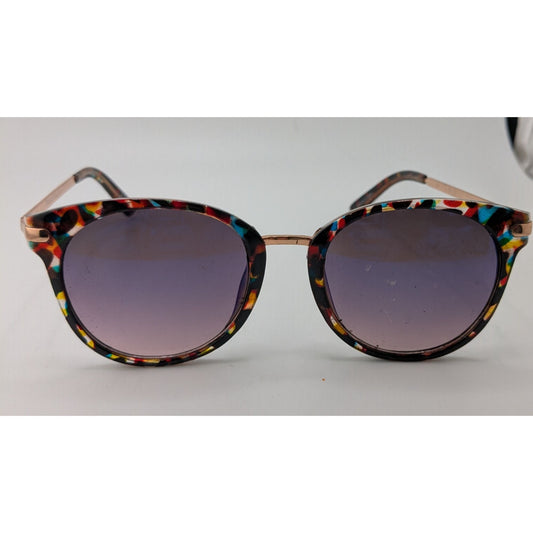 Panama Jack Sunglasses Rainbow Confetti Gold Retro Statement Shades