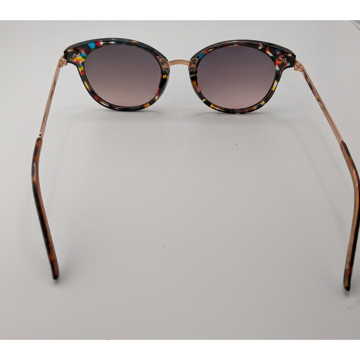 Panama Jack Sunglasses Rainbow Confetti Gold Retro Statement Shades
