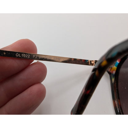 Panama Jack Sunglasses Rainbow Confetti Gold Retro Statement Shades
