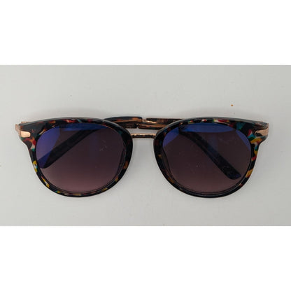 Panama Jack Sunglasses Rainbow Confetti Gold Retro Statement Shades