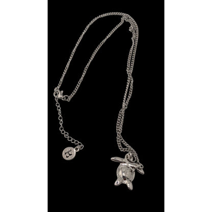 Beachy Mermaidcore Turtle Pendant Necklace With Blue Gemstone