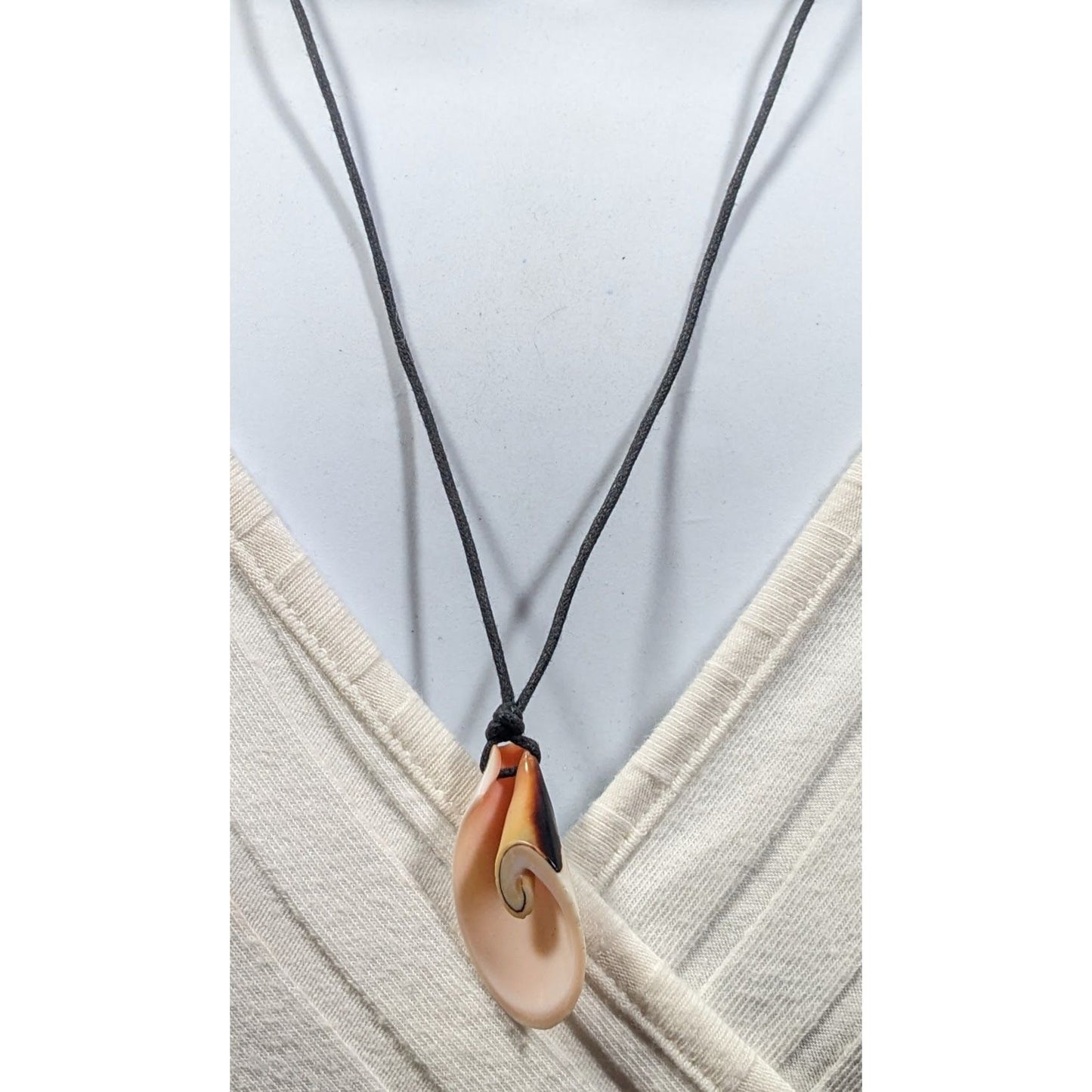 Retro Mermaidcore Sliced Shell Pendant Necklace