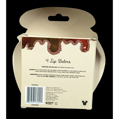 Disney Taste Beauty Winnie The Pooh Lip Balm 4 Pack