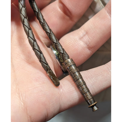 Vintage Copper Bird Bolo Tie With Turquoise Cabochon