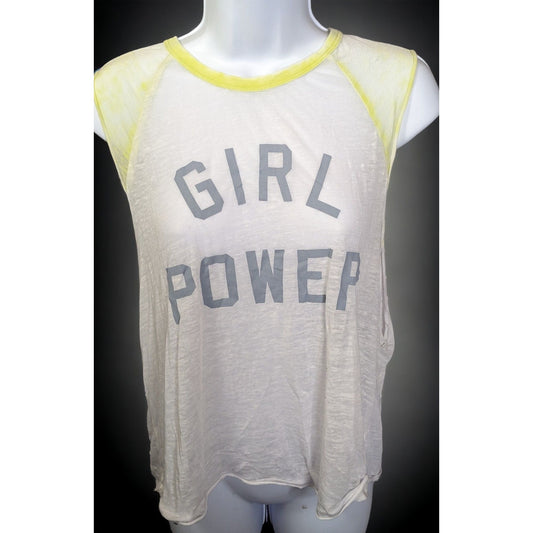 Wet Seal Girl Power Distressed Sheer Tank Top