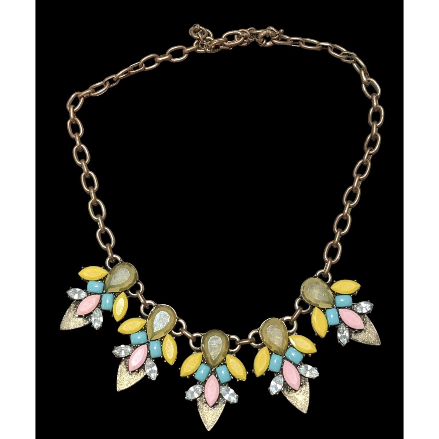 90s Glam Floral Gemmed Necklace