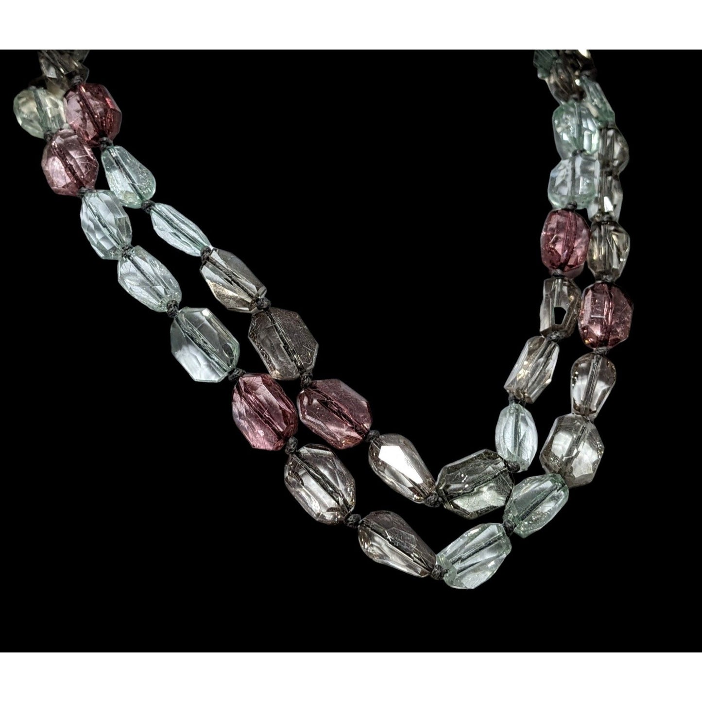 Chunky Pink And Grey Necklace