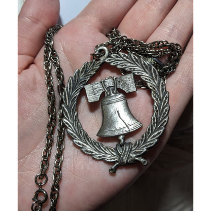 Vintage Rafalian Liberty Bell Necklace