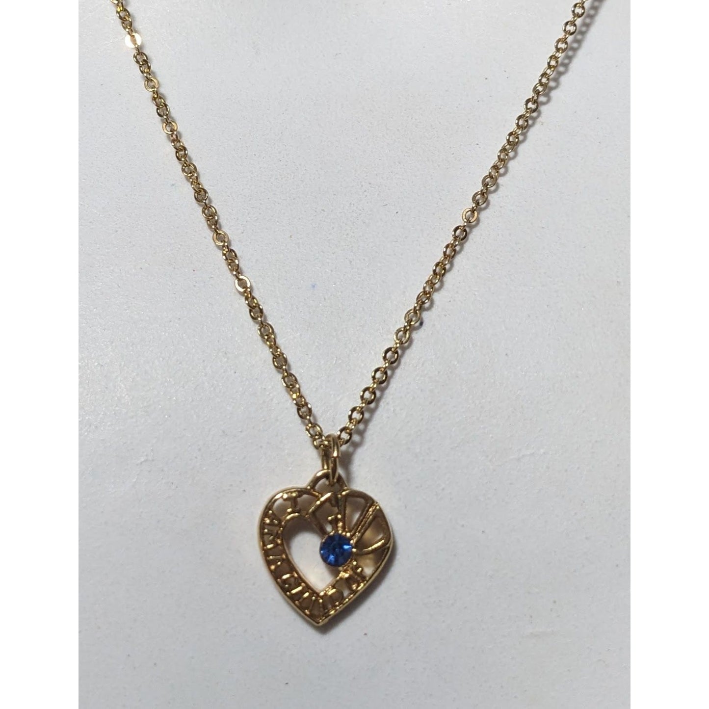 Gold Heart Child Of God Pendant Necklace