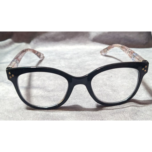 Peepers Retro Jungle Fusion Black And Patterned Readers