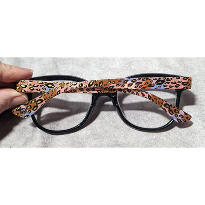 Peepers Retro Jungle Fusion Black And Patterned Readers