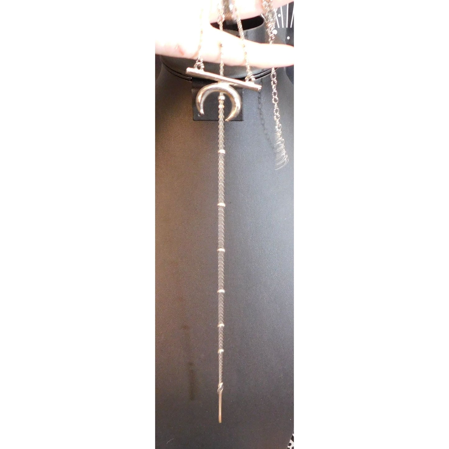 Witchy Celestial Moon Layered Lariat Necklace