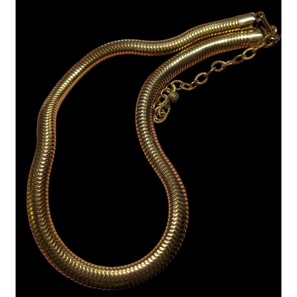 Vintage Glam Golden Snake Chain Necklace