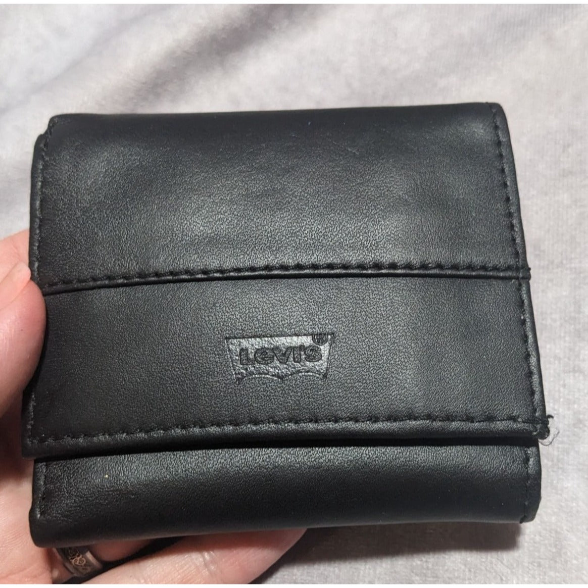 Levi's Black Trifold Leather Wallet