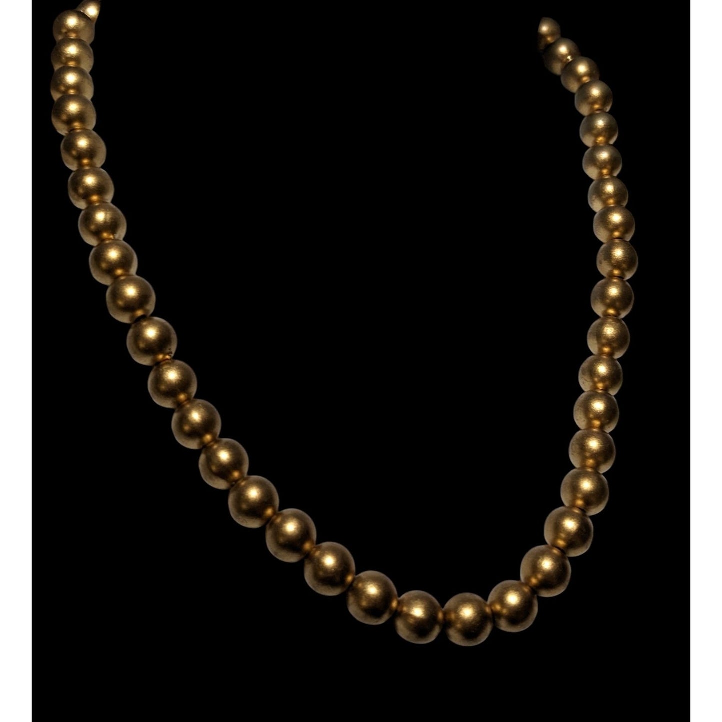 Vintage Gold Beaded Faux Pearl  Necklace