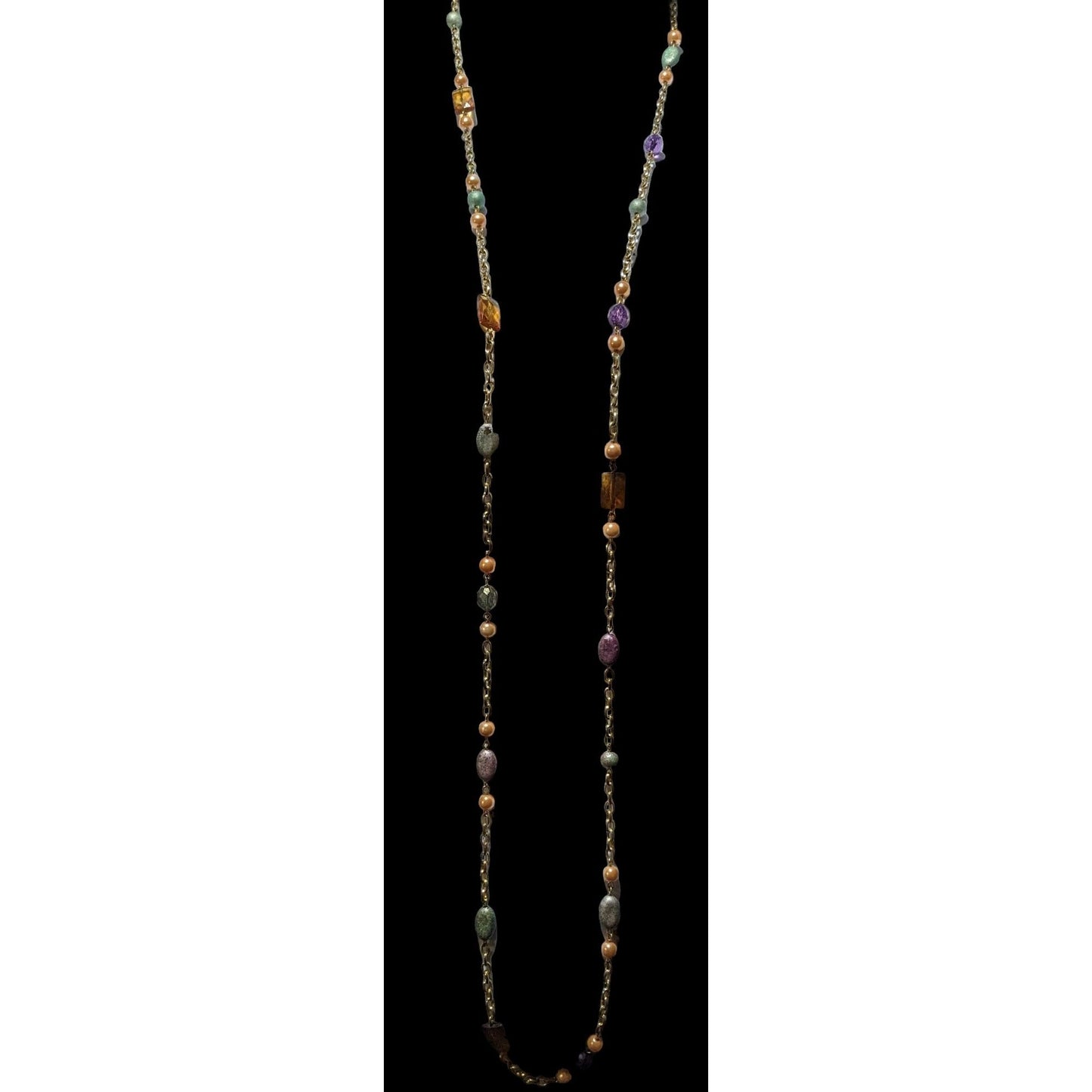 Bohemian Beaded Pearl Gold Chain Necklace