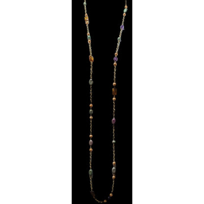 Bohemian Beaded Pearl Gold Chain Necklace