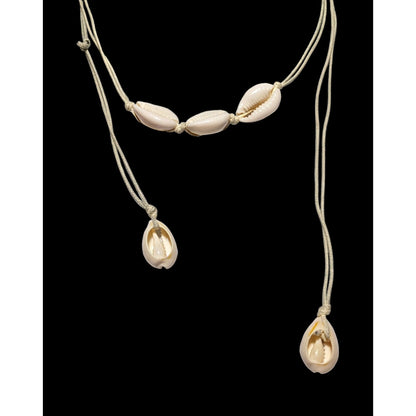 Handmade Cowrie Shell Wrap Necklace