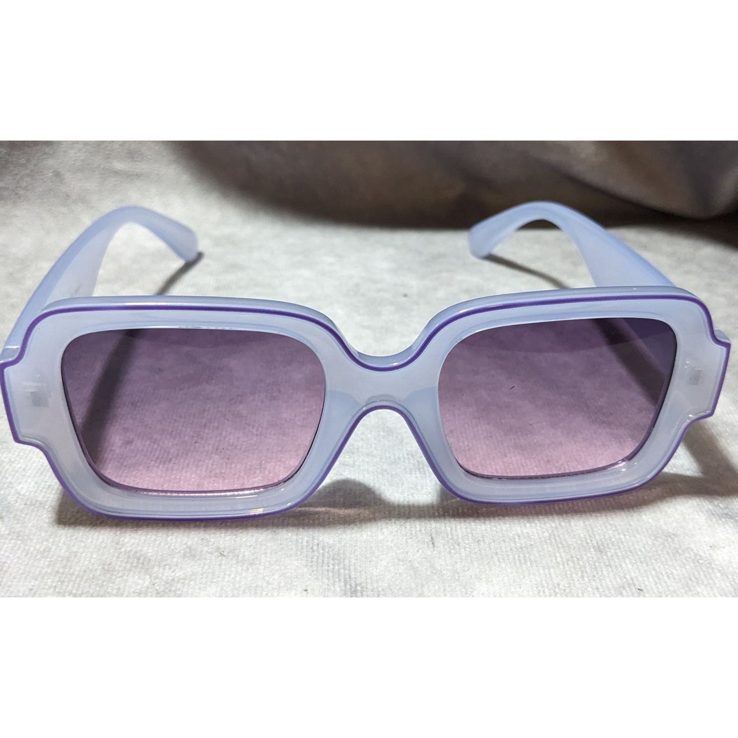 Free People Purple Shadow Side Square Sunglasses