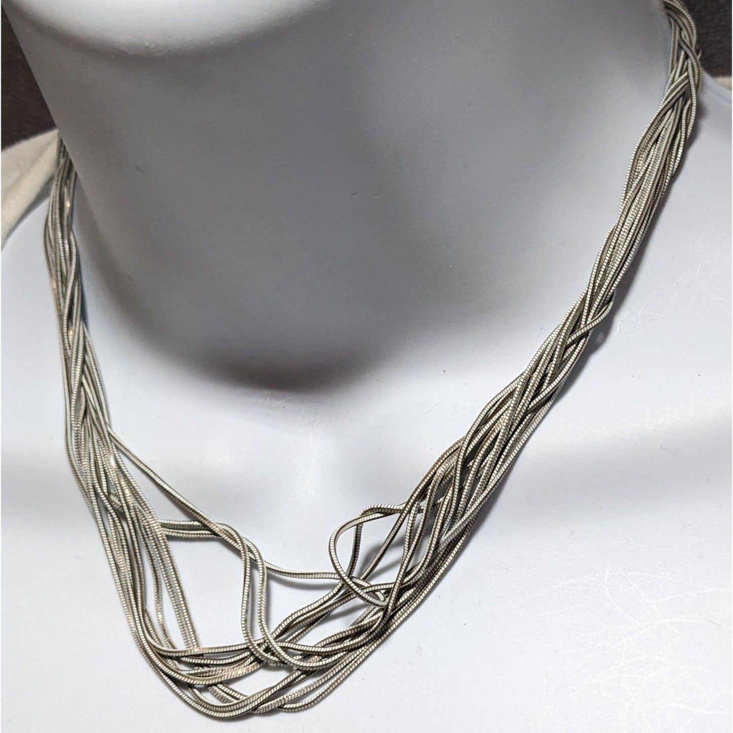 Express Multilayer White Chain Necklace