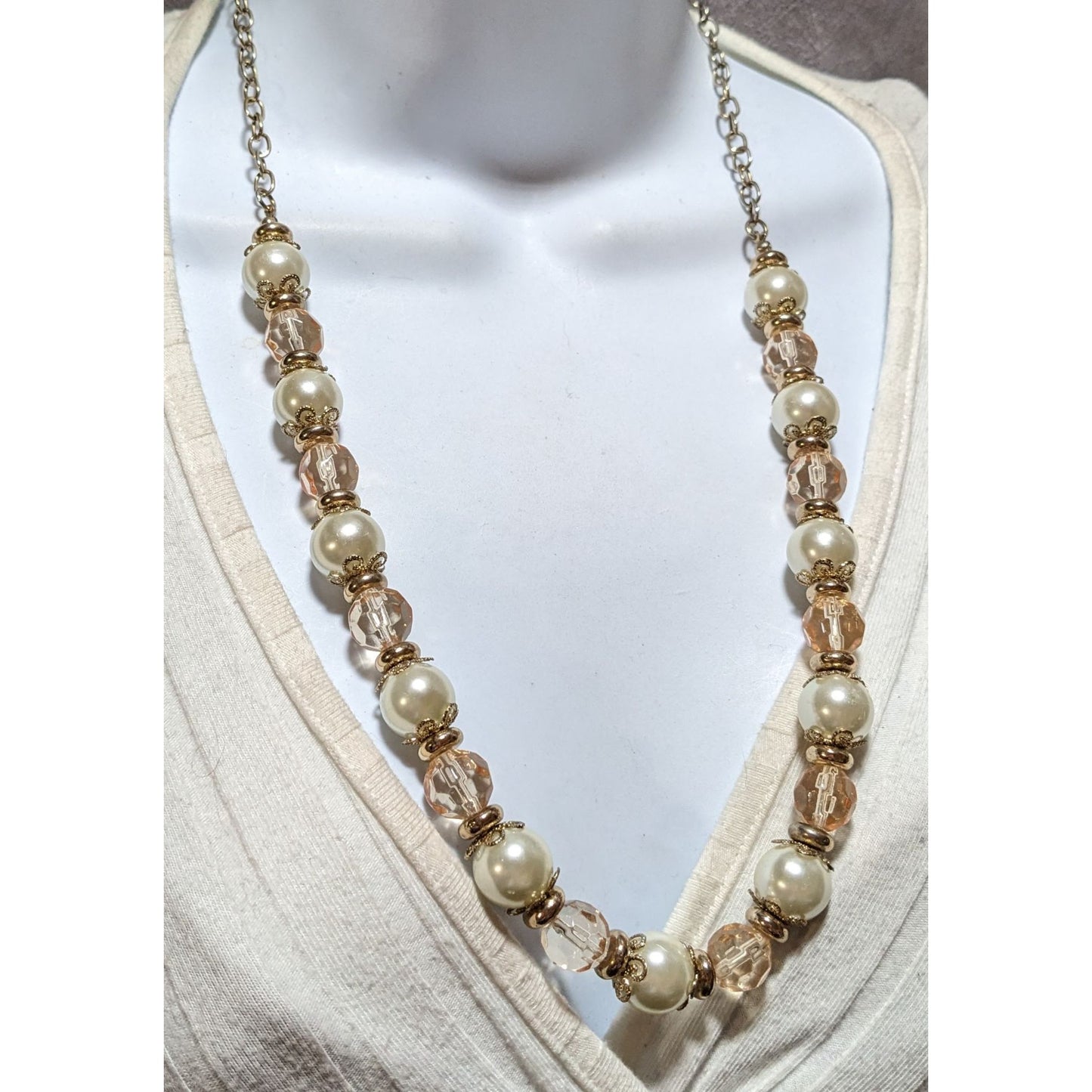 Regency Glam Pearl Beaded Statement Necklace