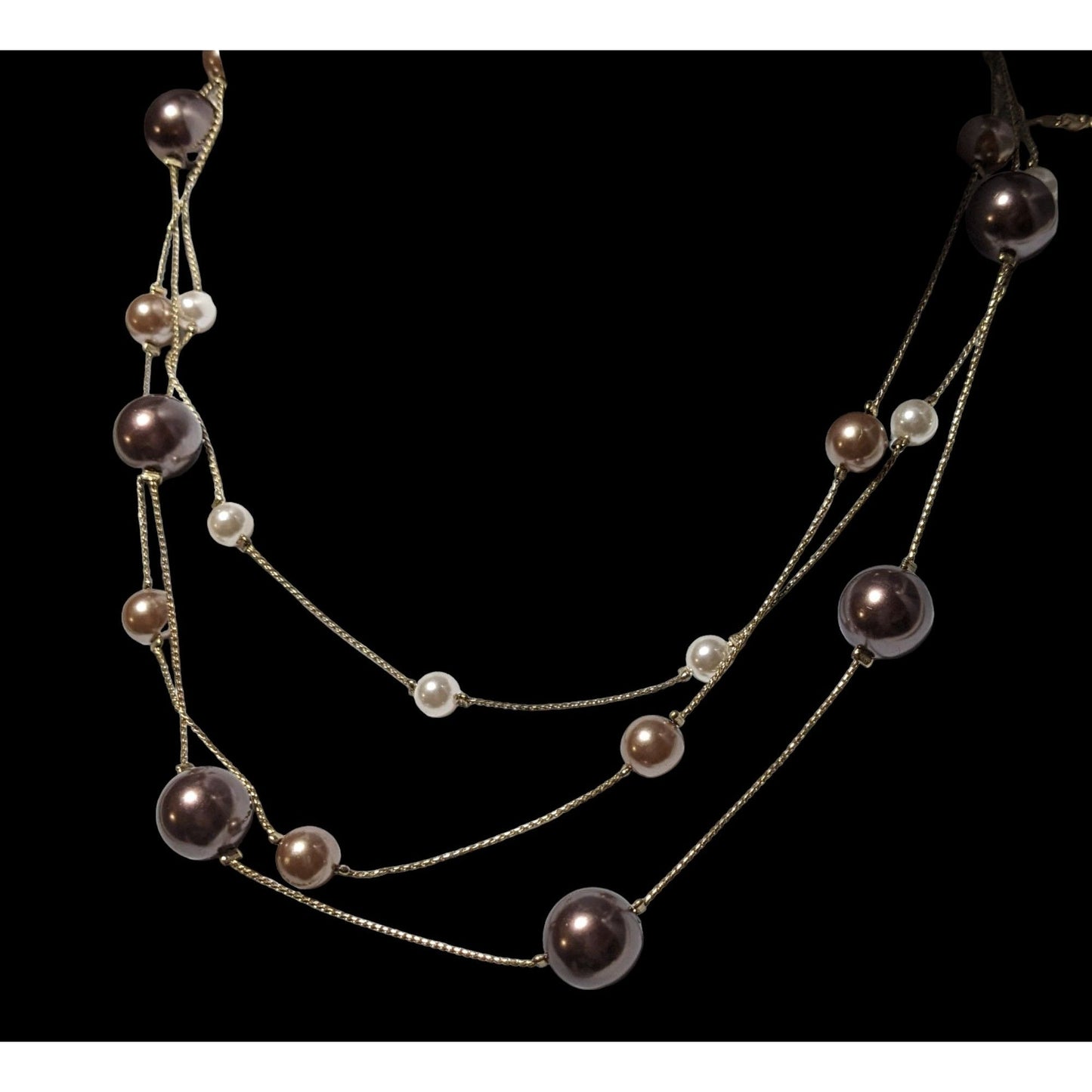 Roman Multilayer Floating Pearl Necklace