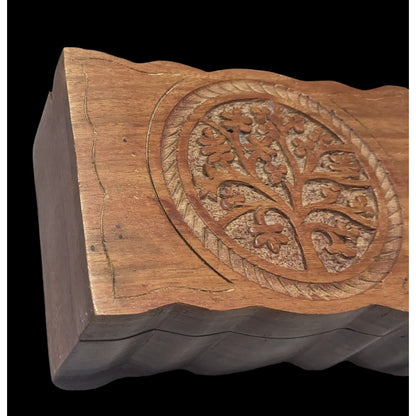 Carved Wooden Tree Of Life Box