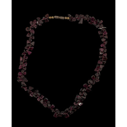 Vintage Handmade Natural Garnet Chip Necklace