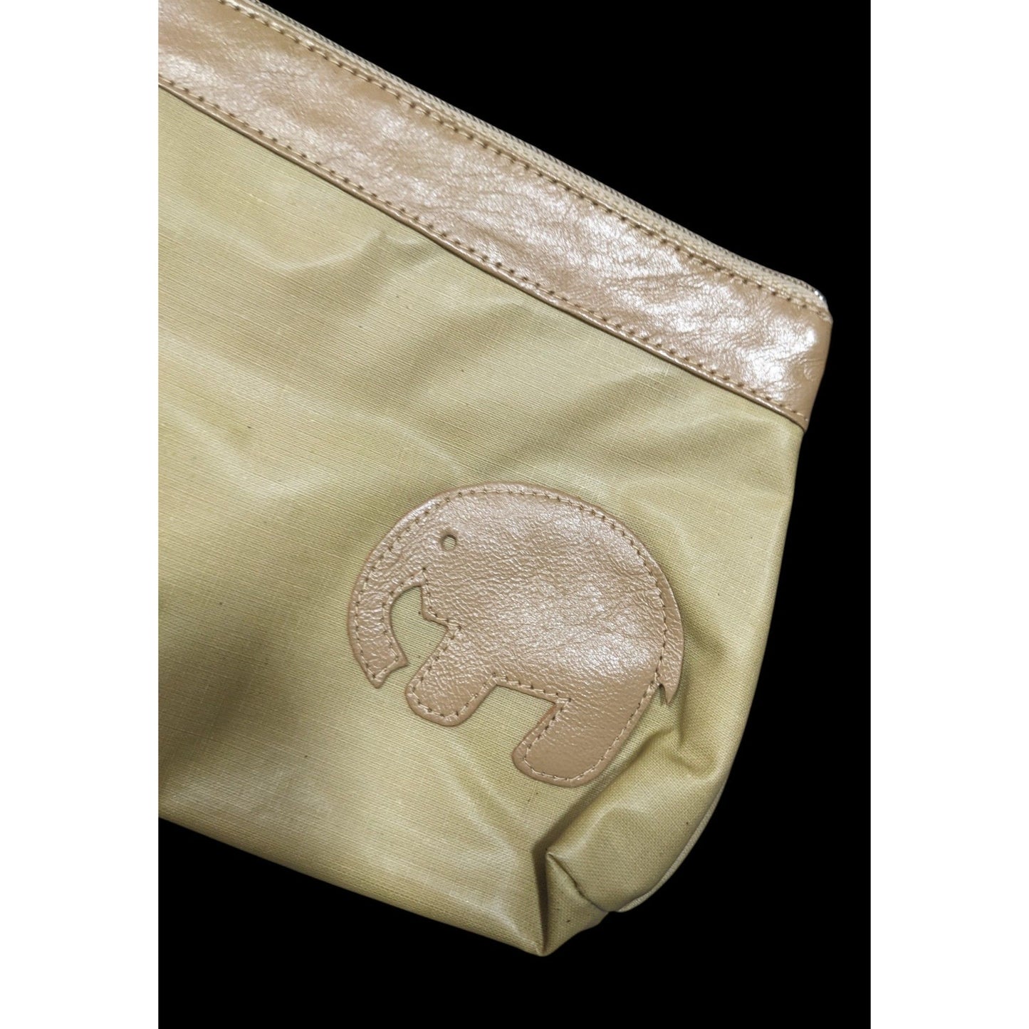 Vintage Bentley's For Accessories San Francisco Tan Elephant Zipper Pouch