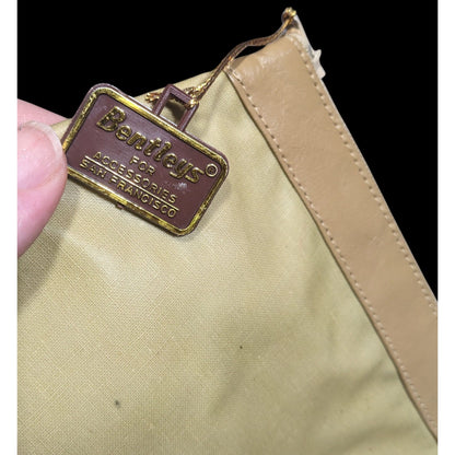 Vintage Bentley's For Accessories San Francisco Tan Elephant Zipper Pouch