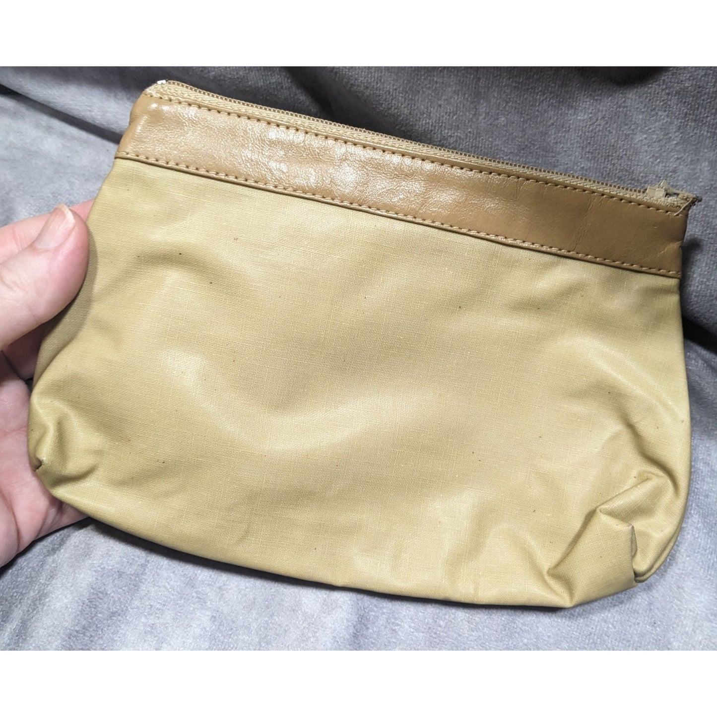 Vintage Bentley's For Accessories San Francisco Tan Elephant Zipper Pouch