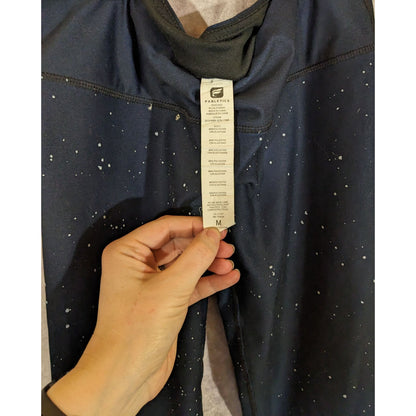 Fabletics Starry Skies Capris Blue & Black Ombre Splatter Print