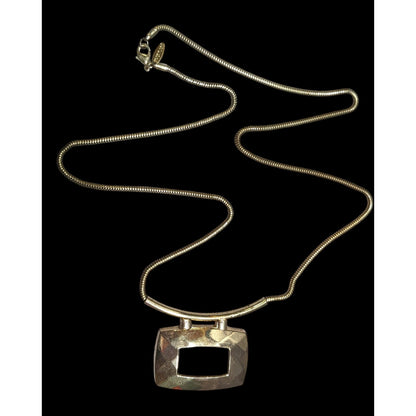 Avenue Geometric Gold Tone Pendant Statement Necklace