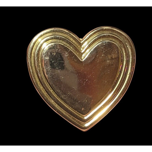 Vintage 90s Heart Shaped Variety Club Gold Tone Brooch