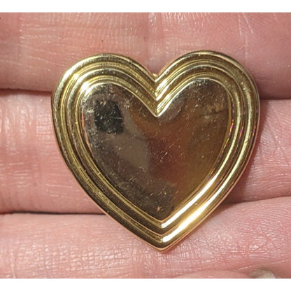 Vintage 90s Heart Shaped Variety Club Gold Tone Brooch