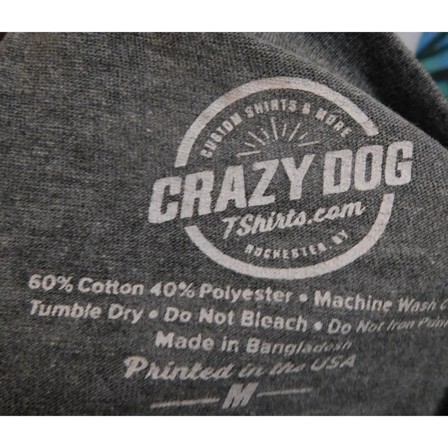 Crazy Dog Funny Taco Tee Grey With Black Print