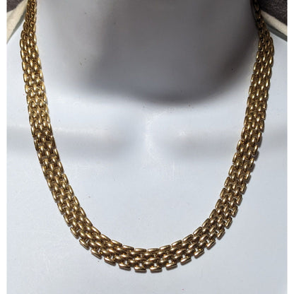 Gold Panther Link Necklace