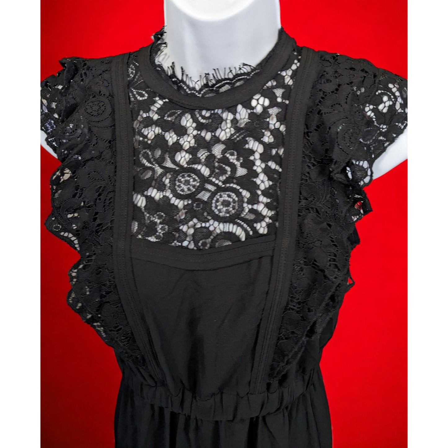 H&M Lace Front Black Dress