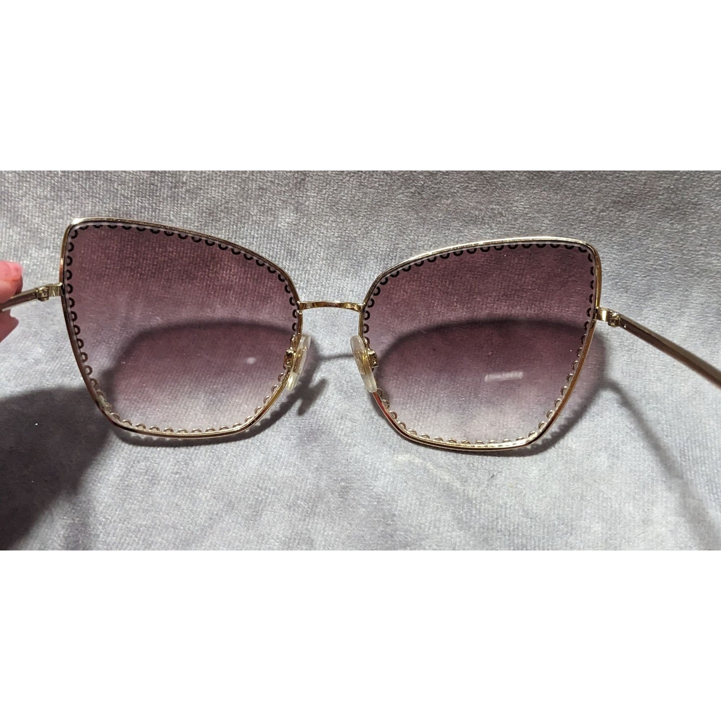 Dolce & Gabbana Gold Plum Gradient Cateye Sunglasses