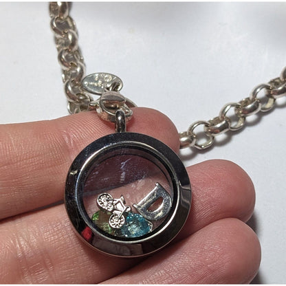 Origami Owl Silver Floating Locket Necklace