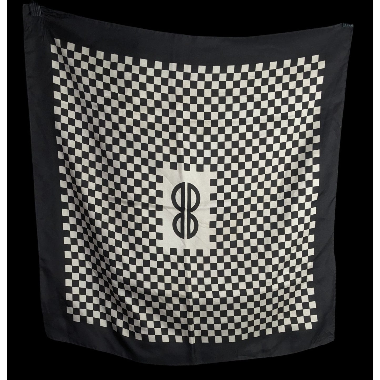 Vintage Bill Blass Silk Checkerboard Scarf Rare