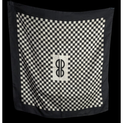 Vintage Bill Blass Silk Checkerboard Scarf Rare