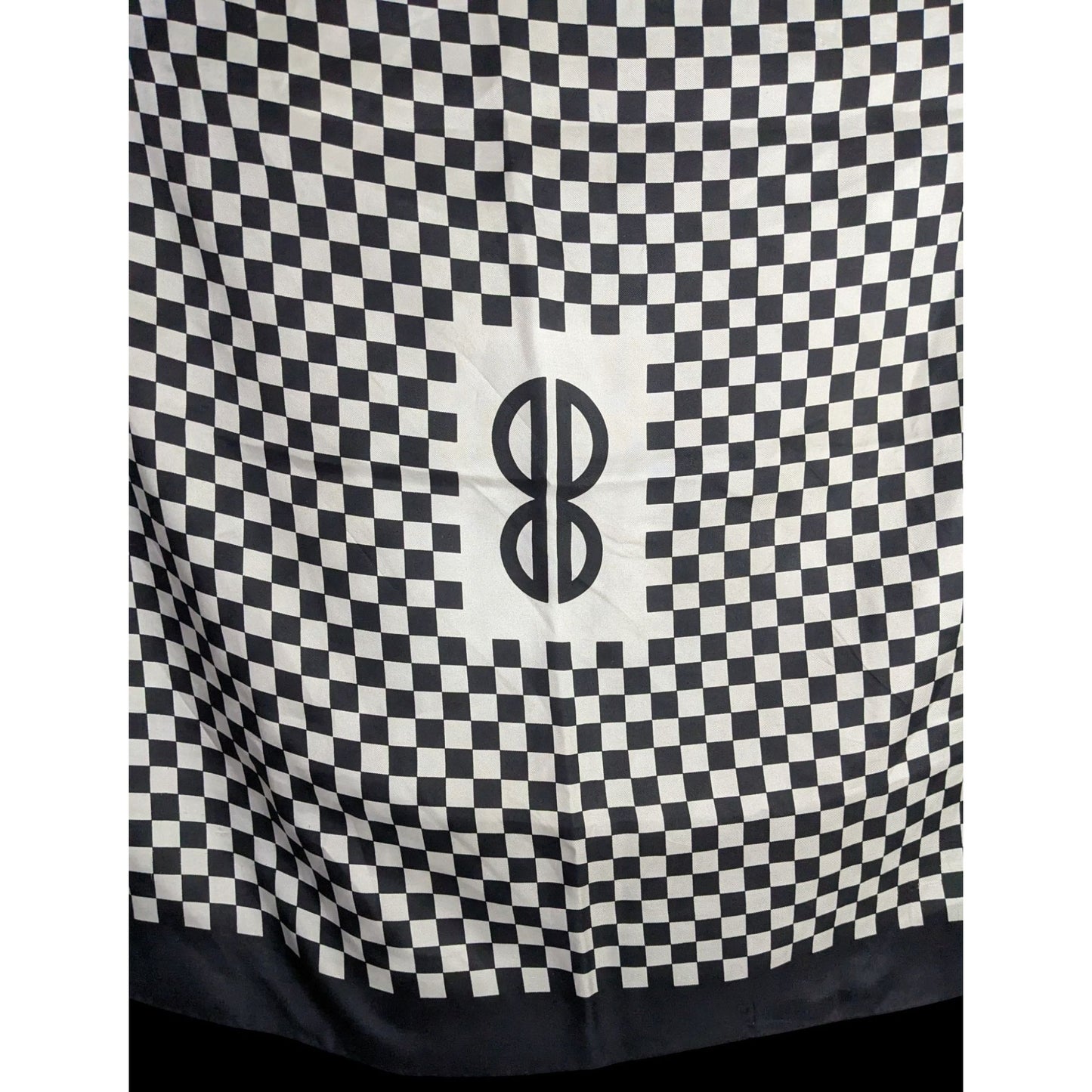 Vintage Bill Blass Silk Checkerboard Scarf Rare