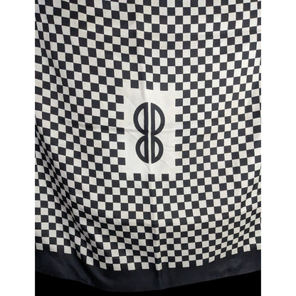Vintage Bill Blass Silk Checkerboard Scarf Rare