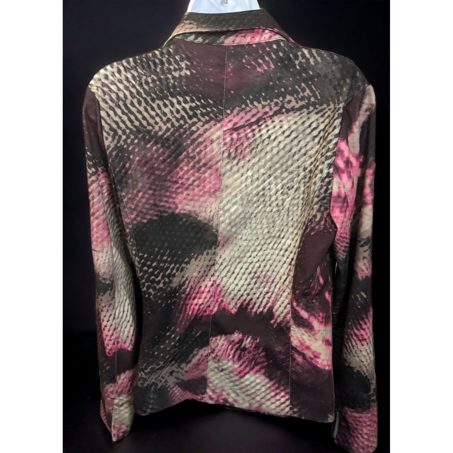 Erin London Pink And Black Snake Print Jacket