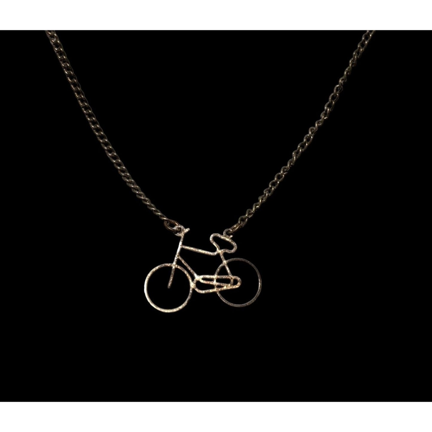 Vintage Minimalist Bicycle Necklace