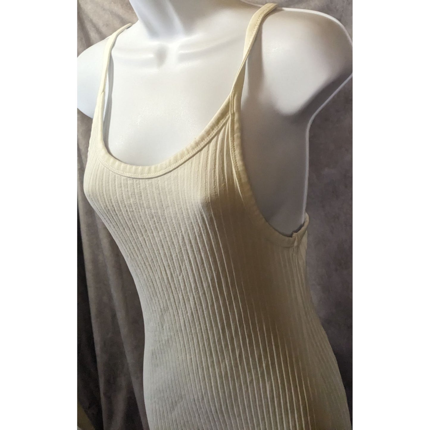 Zara White Rib Knit Bodycon Dress