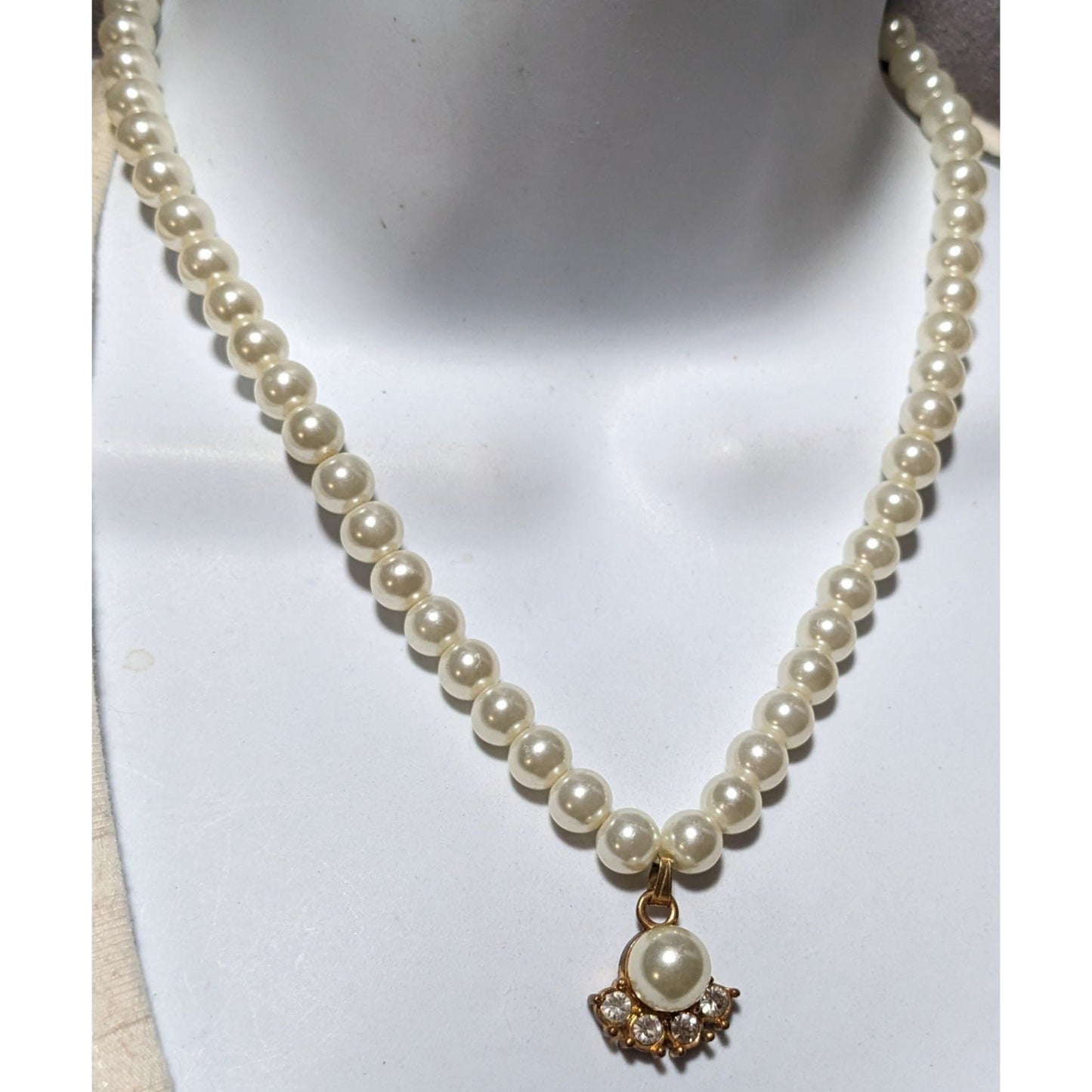 Vintage Regency Style Pearl Bridal Necklace